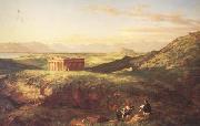 Thomas Cole The Temple of Segesta with the Artist Sketching (mk13) china oil painting artist